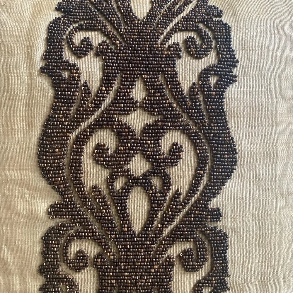 Orren Ellis Beaded Throw Pillow